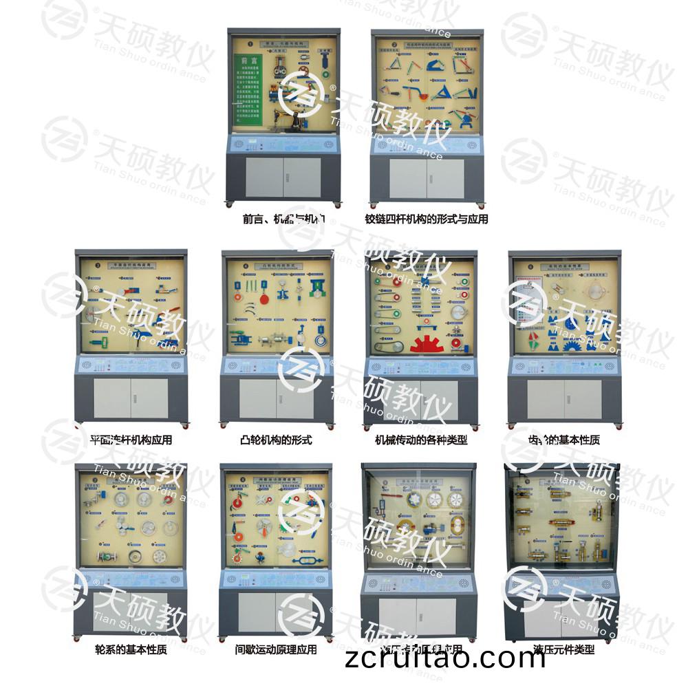 TSSMB-1型 機(ji)械基礎(chu)陳(chen)列(lie)櫃（10箇分櫃，帶(dai)智能語音(yin)講(jiang)解）